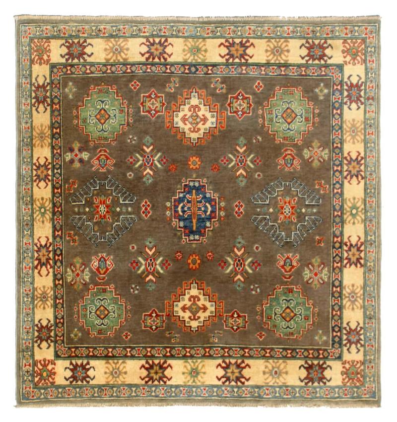 Afghan rug Kazak Ghazni 152x152 152x152, Persian Rug Knotted by hand