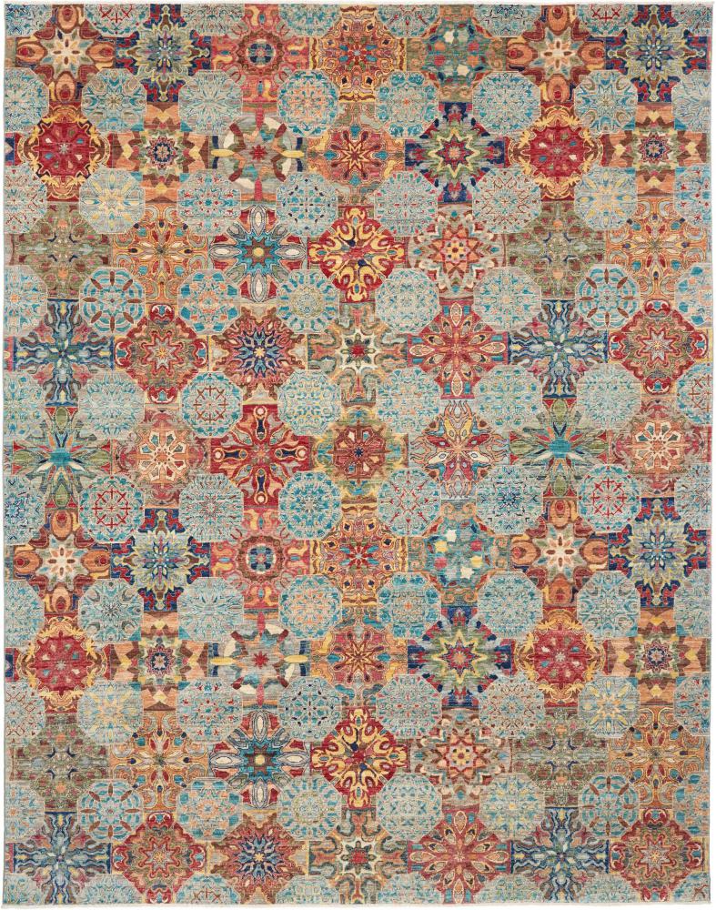 Pakistani rug Design Arijana 10'0"x7'10" 10'0"x7'10", Persian Rug Knotted by hand