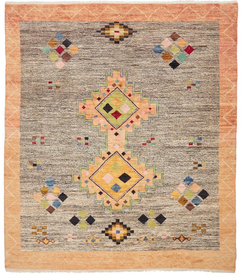 Pakistani rug Berber Maroccan Style 10'0"x8'7" 10'0"x8'7", Persian rug Hand-knotted