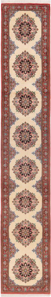 Persian Rug Qum Kork 13'2"x2'4" 13'2"x2'4", Persian Rug Knotted by hand