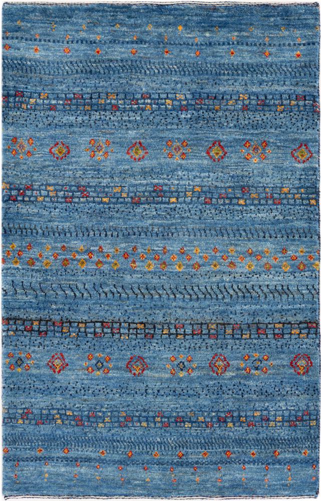 Persian rug Perser Gabbeh Loribaft Essence 4'2"x2'8" 4'2"x2'8", Persian rug Hand-knotted