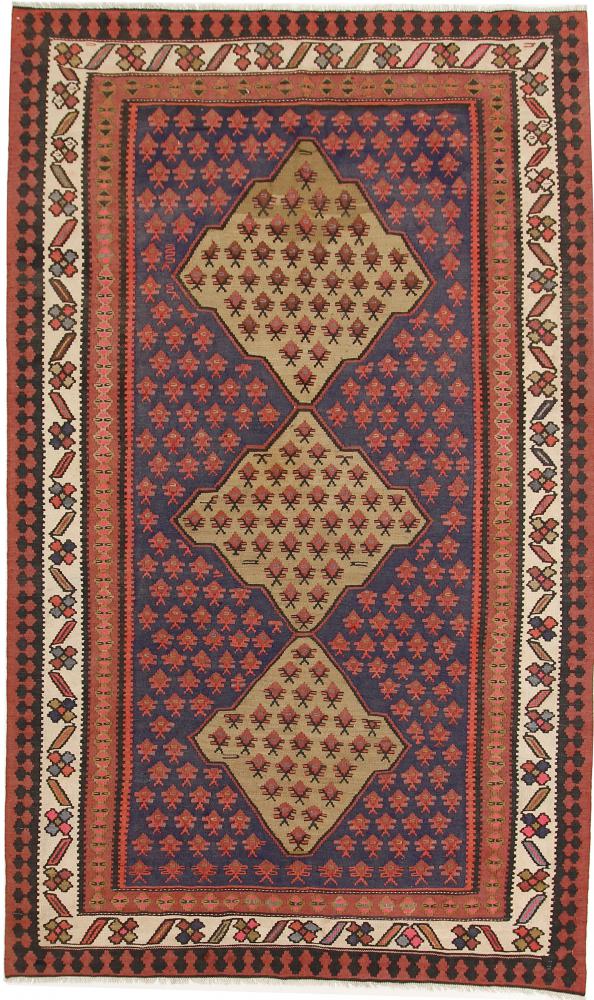 Tapete persa Kilim Fars Azerbaijan Antigo 10'0"x5'11" 10'0"x5'11", Tapete persa Tecido à mão