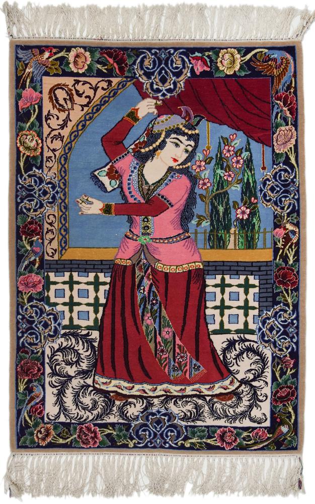 Tappeto persiano Isfahan Vecchio di Setankette 100x71 100x71, Tappeto persiano Annodato a mano