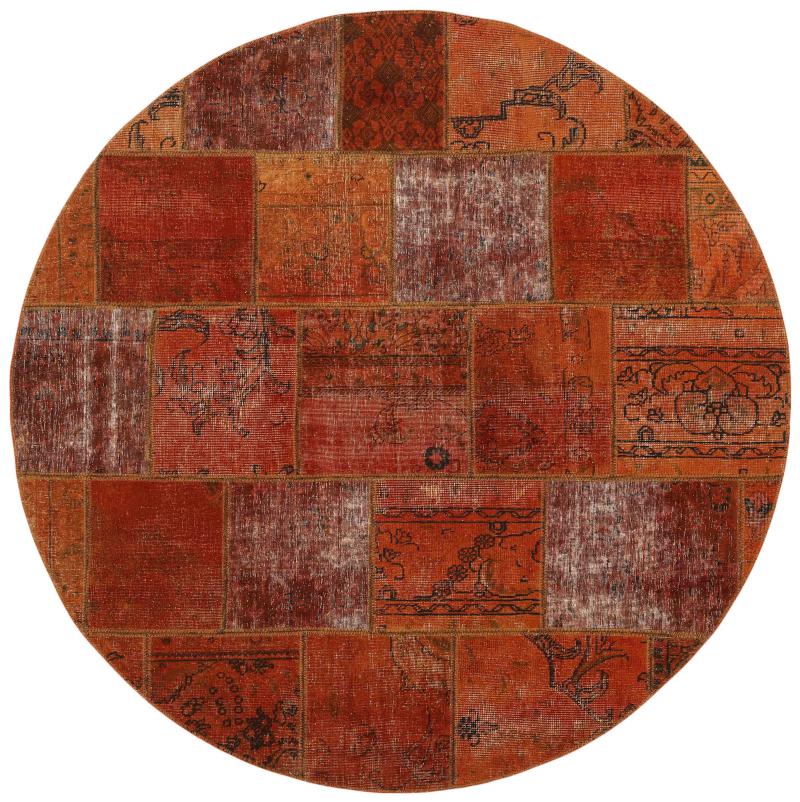 Persisk tæppe Patchwork 199x199 199x199, Persisk tæppe Knyttet i hånden