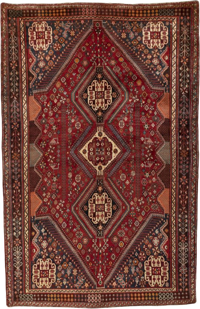 Tapis persan Shiraz 264x175 264x175, Tapis persan Noué à la main
