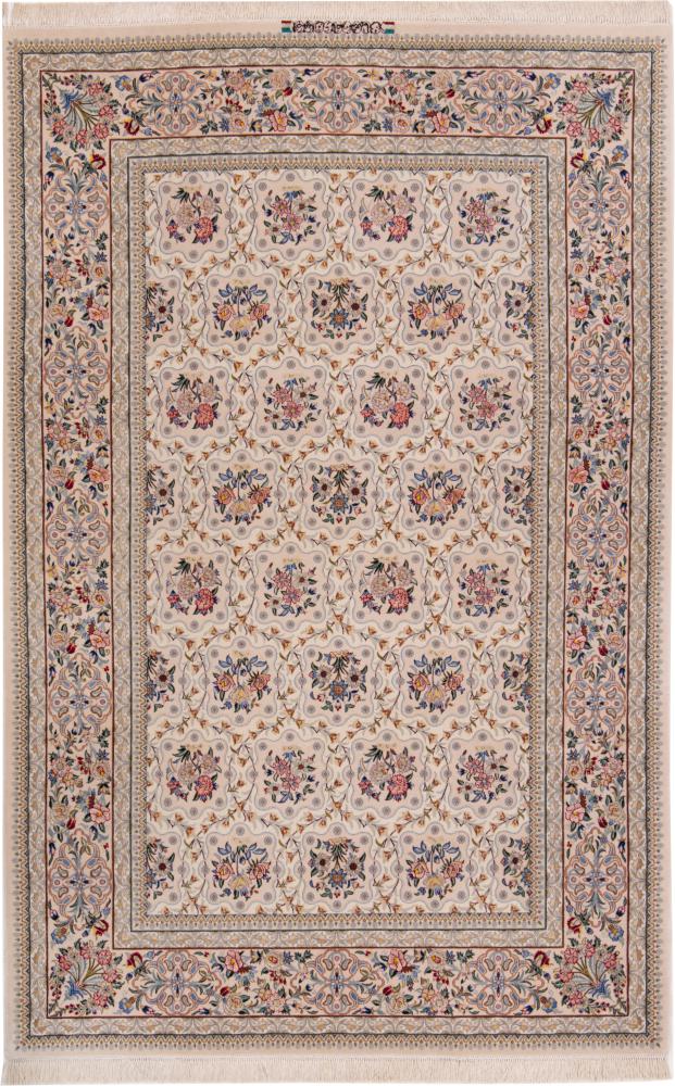 Tappeto persiano Isfahan Ordito in Seta 226x145 226x145, Tappeto persiano Annodato a mano