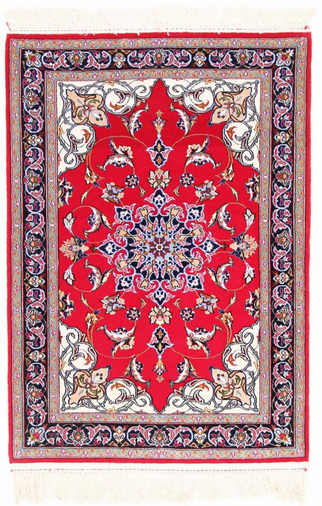 Tappeto persiano Isfahan Ordito in Seta 103x72 103x72, Tappeto persiano Annodato a mano