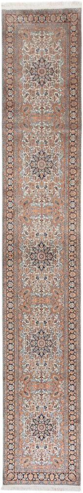 Tappeto indiano Cachemire di Seta 480x76 480x76, Tappeto persiano Annodato a mano