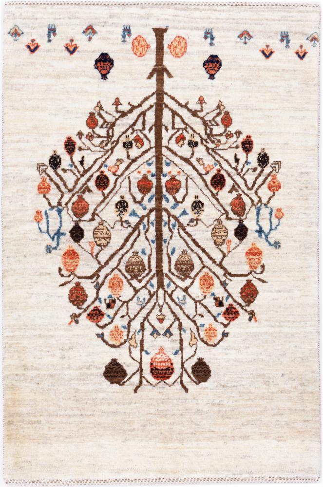 Tapis persan Persan Gabbeh Loribaft Atelier 126x82 126x82, Tapis persan Noué à la main