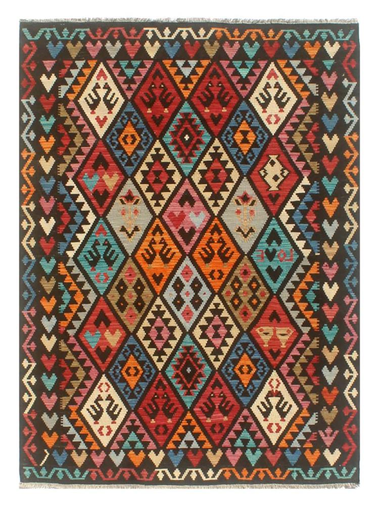 Afghan rug Kilim Afghan 7'10"x5'9" 7'10"x5'9", Persian Rug Woven by hand