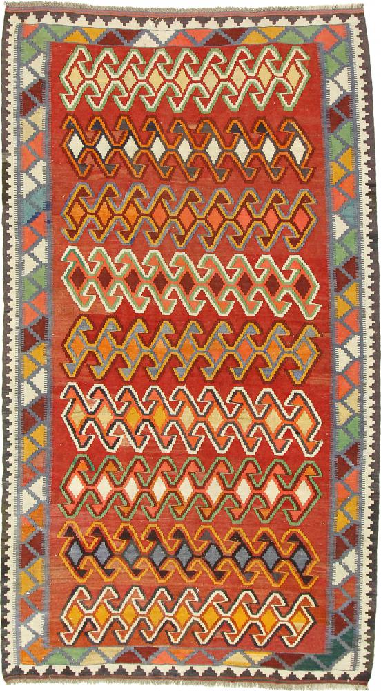 Tapete persa Kilim Fars Azerbaijan Antigo 275x151 275x151, Tapete persa Tecido à mão