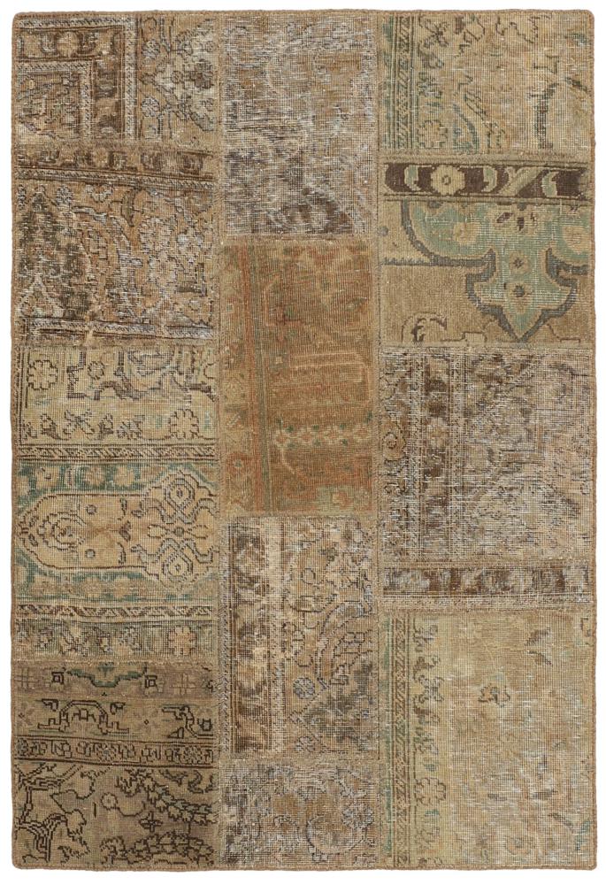 Alfombra persa Patchwork 157x106 157x106, Alfombra persa Anudado a mano