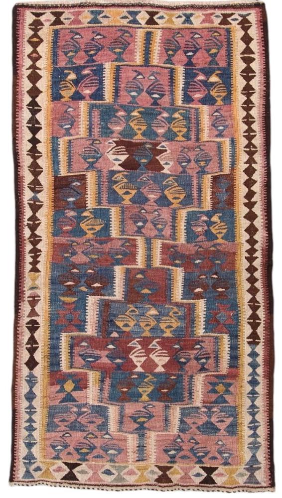 Persian Rug Kilim Fars Antique 246x131 246x131, Persian Rug Woven by hand