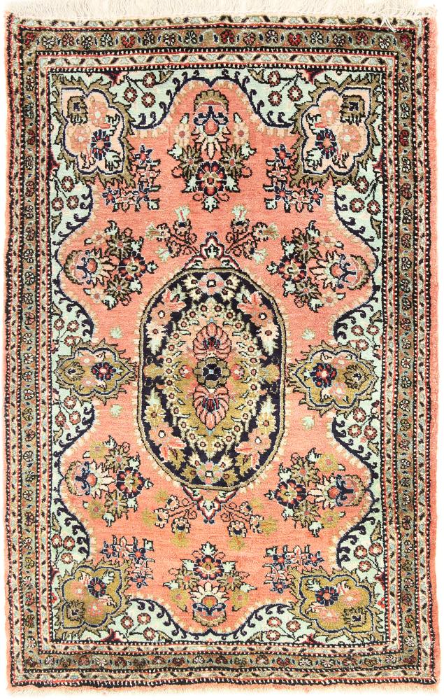 Persisk tæppe Ghom Silke 87x55 87x55, Persisk tæppe Knyttet i hånden