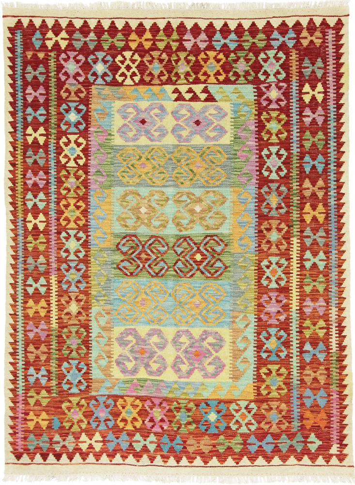 Afghan rug Kilim Afghan Heritage 6'4"x4'8" 6'4"x4'8", Persian Rug Woven by hand