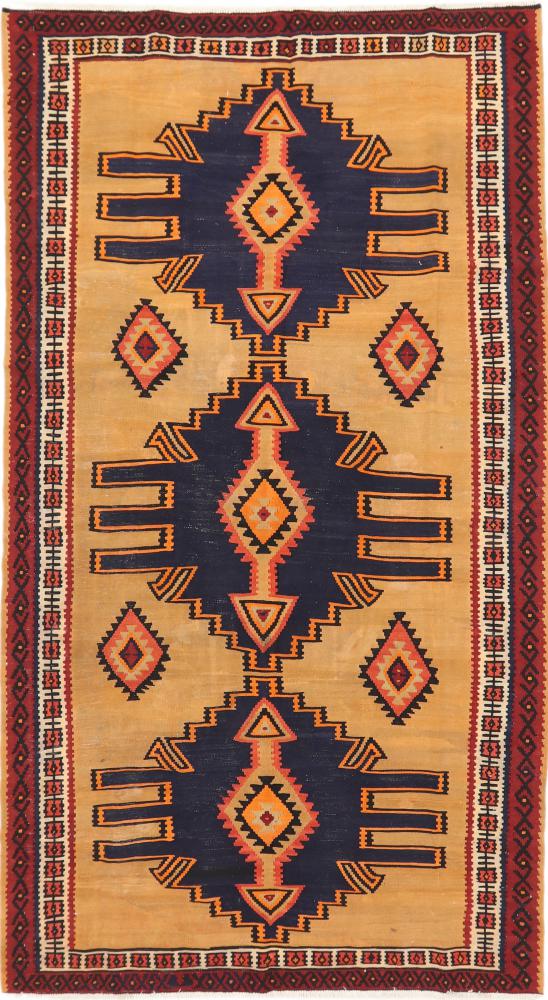 Tapete persa Kilim Fars Azerbaijan Antigo 308x170 308x170, Tapete persa Tecido à mão