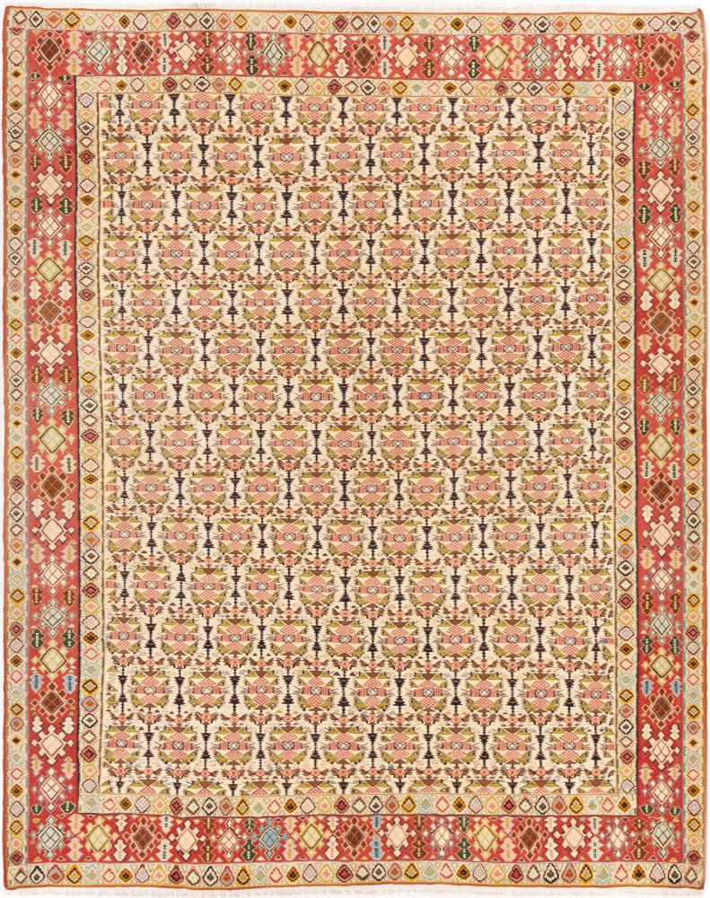 Persisk matta Kilim Fars Senneh 385x309 385x309, Persisk matta Knuten för hand