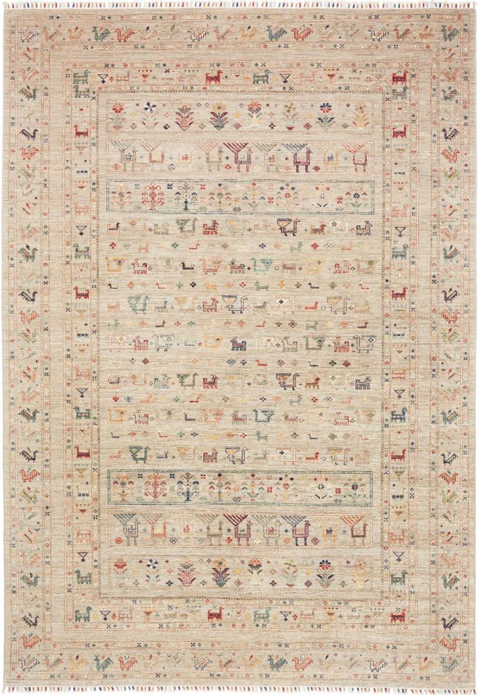 Pakistani rug Design Arijana 9'7"x6'8" 9'7"x6'8", Persian Rug Knotted by hand