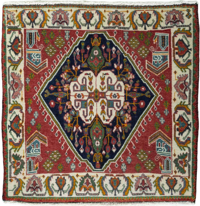 Perzisch tapijt Shiraz 64x64 64x64, Perzisch tapijt Handgeknoopte