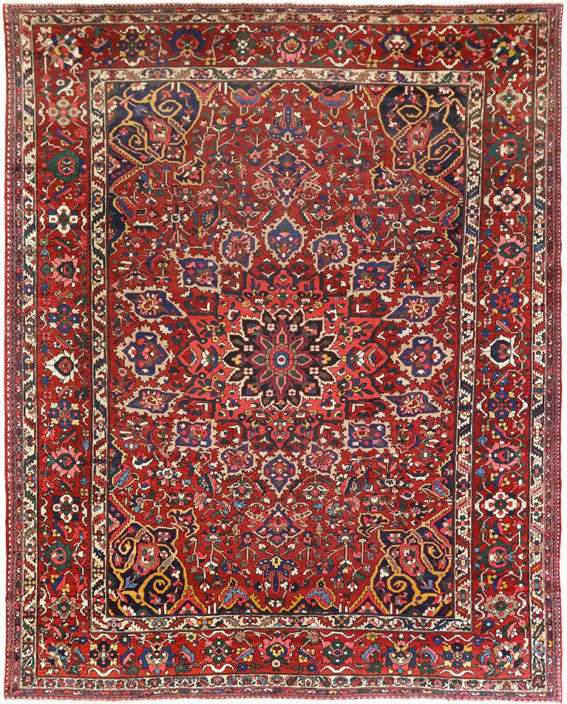 Perzisch tapijt Bakhtiari Antiek 400x331 400x331, Perzisch tapijt Handgeknoopte
