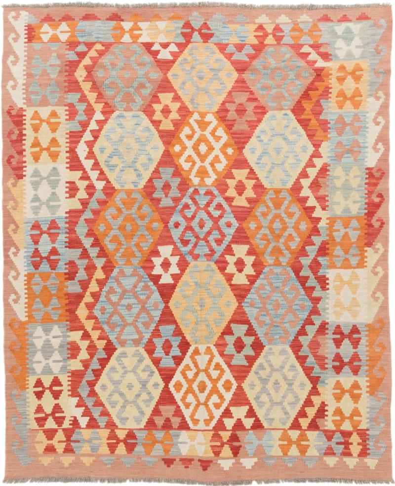 Tapete afegão Kilim Afegão 202x165 202x165, Tapete persa Tecido à mão