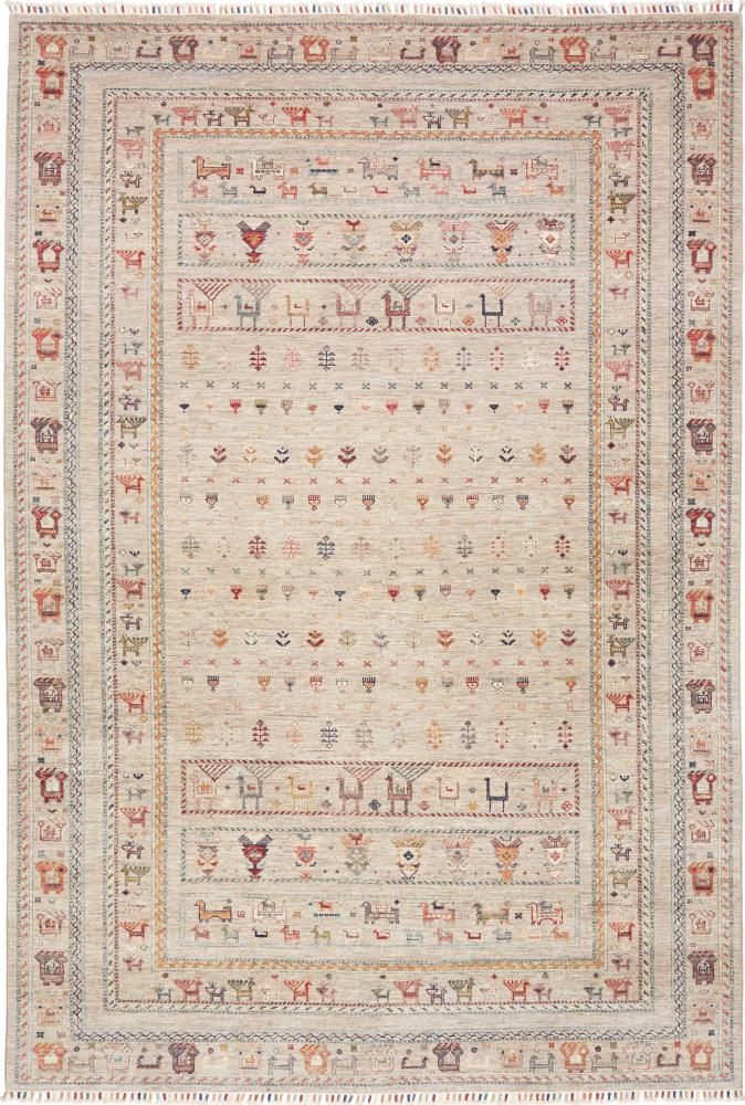 Pakistani rug Design Arijana 9'9"x6'8" 9'9"x6'8", Persian Rug Knotted by hand