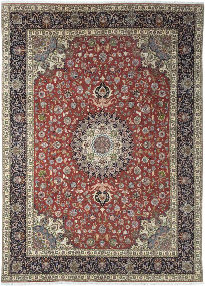 Tapete persa Tabriz 50 Raj 13'5"x9'8" 13'5"x9'8", Tapete persa Atado à mão