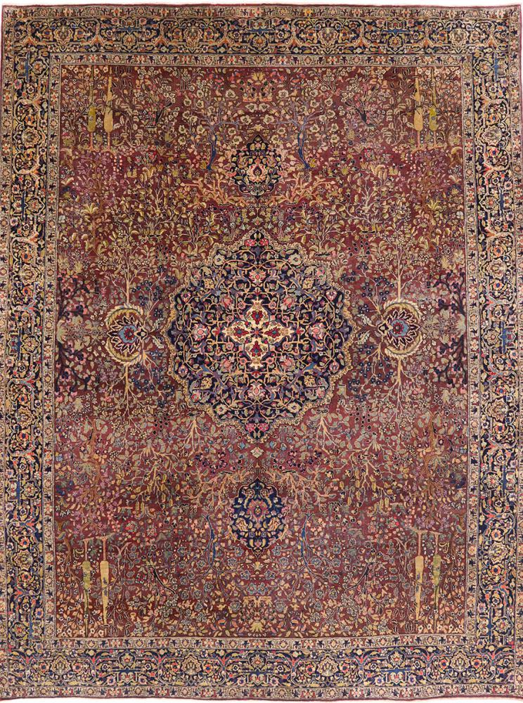 Persian Rug Tabriz Antique 13'4"x10'6" 13'4"x10'6", Persian Rug Knotted by hand