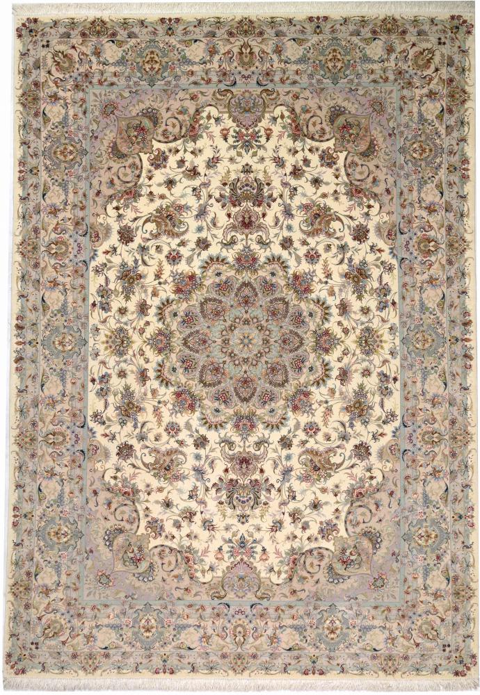 Tapete persa Tabriz 50Raj Fio de Seda 349x245 349x245, Tapete persa Atado à mão