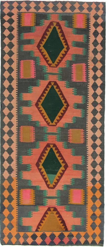 Tapete persa Kilim Fars Azerbaijan Antigo 307x133 307x133, Tapete persa Tecido à mão