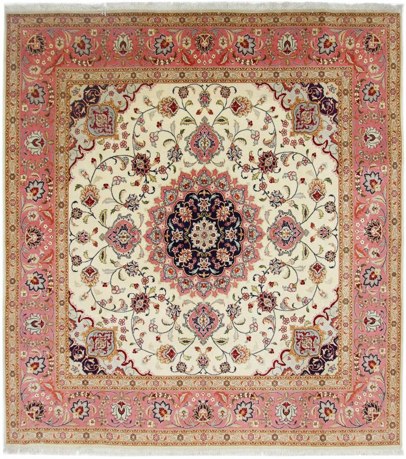 Tapete persa Tabriz 275x255 275x255, Tapete persa Atado à mão