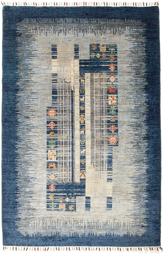 Pakistani rug Design Arijana 6'0"x4'0" 6'0"x4'0", Persian Rug Knotted by hand