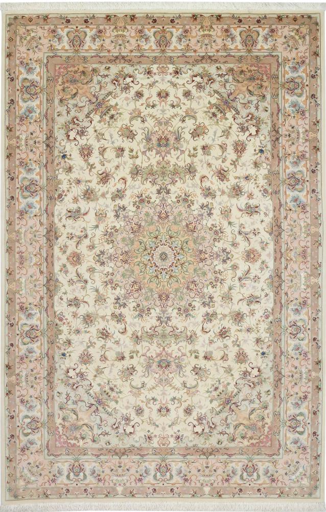 Tapete persa Tabriz 60Raj Fio de Seda 301x198 301x198, Tapete persa Atado à mão