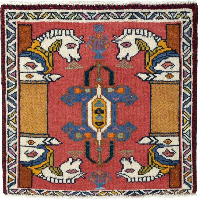 Persian Rug Shiraz 61x61 61x61, Persian Rug Knotted by hand