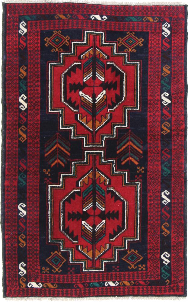 Tapete persa Balúchi 126x81 126x81, Tapete persa Atado à mão