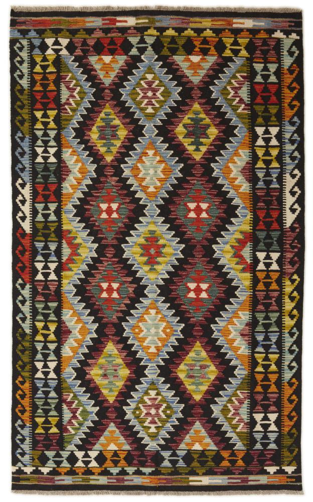 Afghansk tæppe Kelim Afghan 202x125 202x125, Persisk tæppe Håndvævet