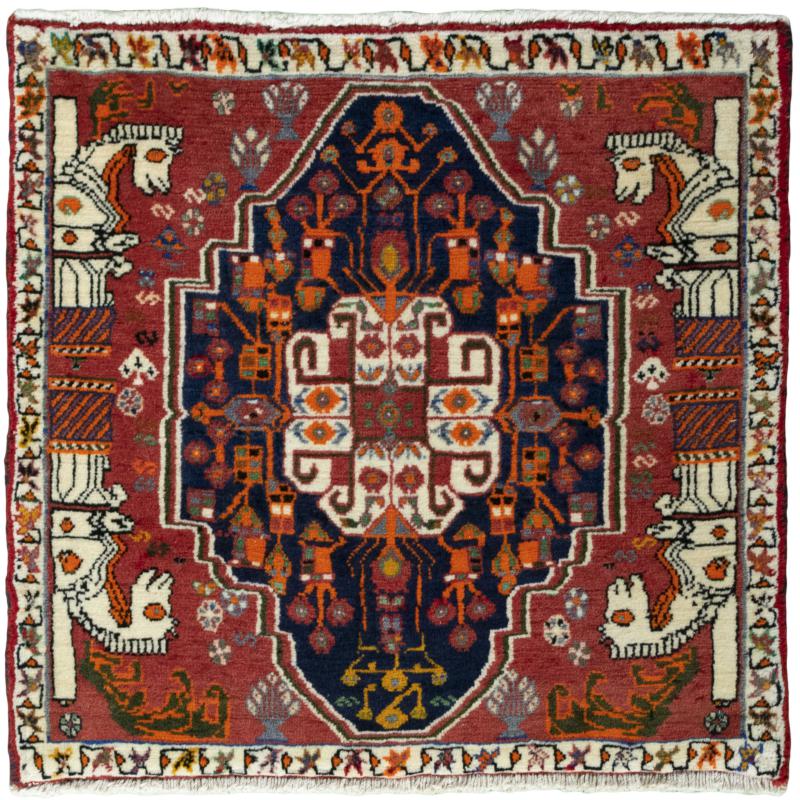 Persian Rug Shiraz 66x67 66x67, Persian Rug Knotted by hand