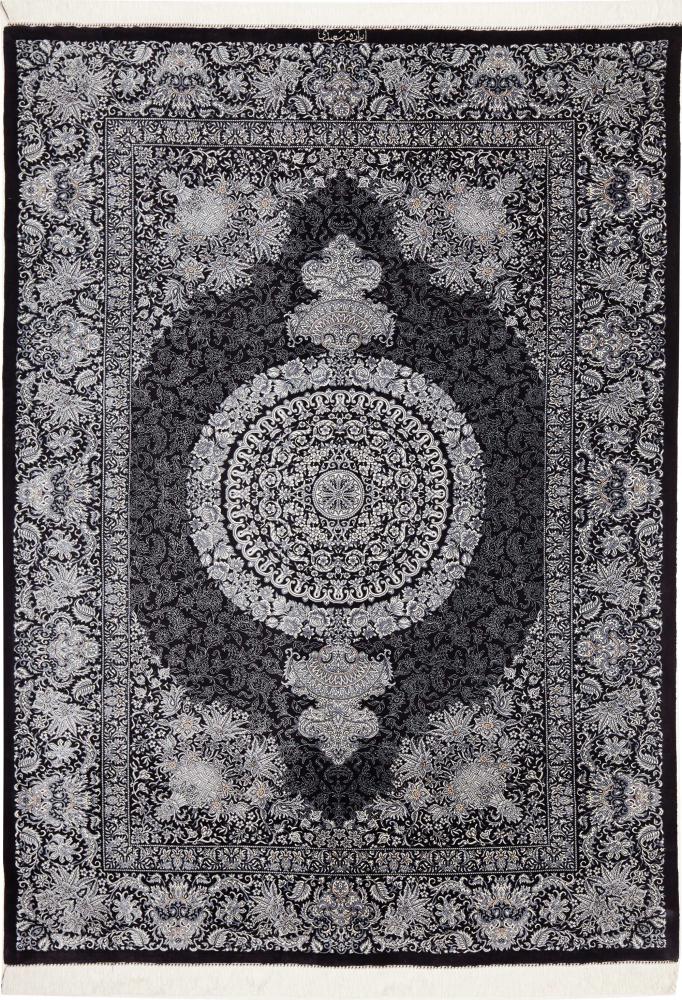 Persisk tæppe Ghom Silke 194x137 194x137, Persisk tæppe Knyttet i hånden