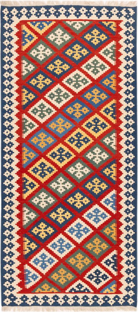 Tapis persan Kilim Fars Shiraz 203x91 203x91, Tapis persan Tissé à la main