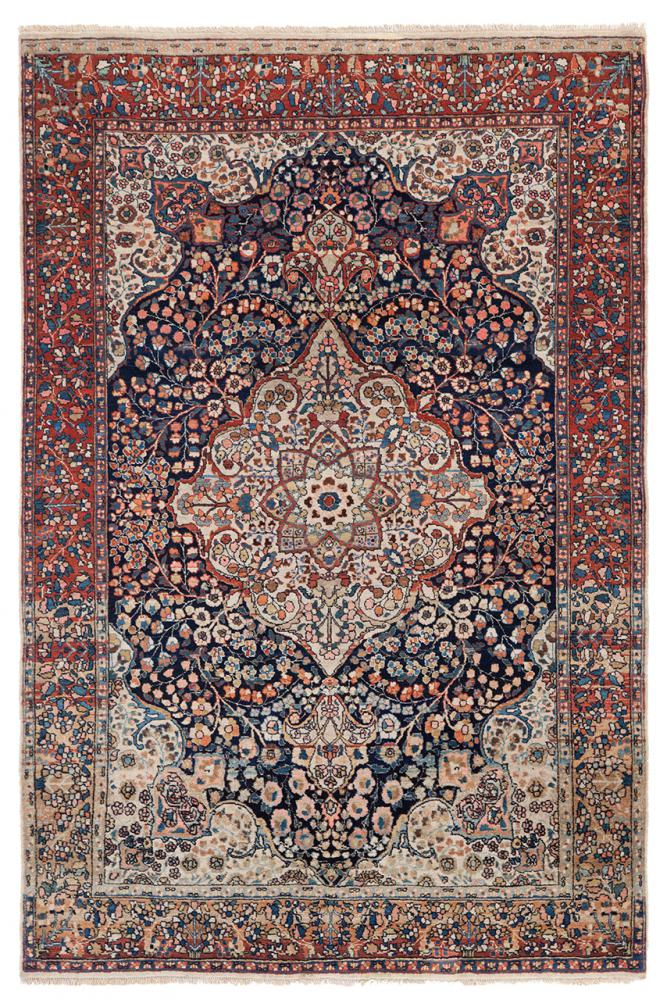 Tapete persa Farahan Antigo 208x136 208x136, Tapete persa Atado à mão