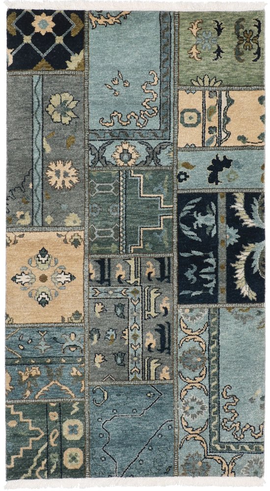 Indiai szőnyeg Patchwork 163x91 163x91, Perzsa szőnyeg Kézzel csomózott