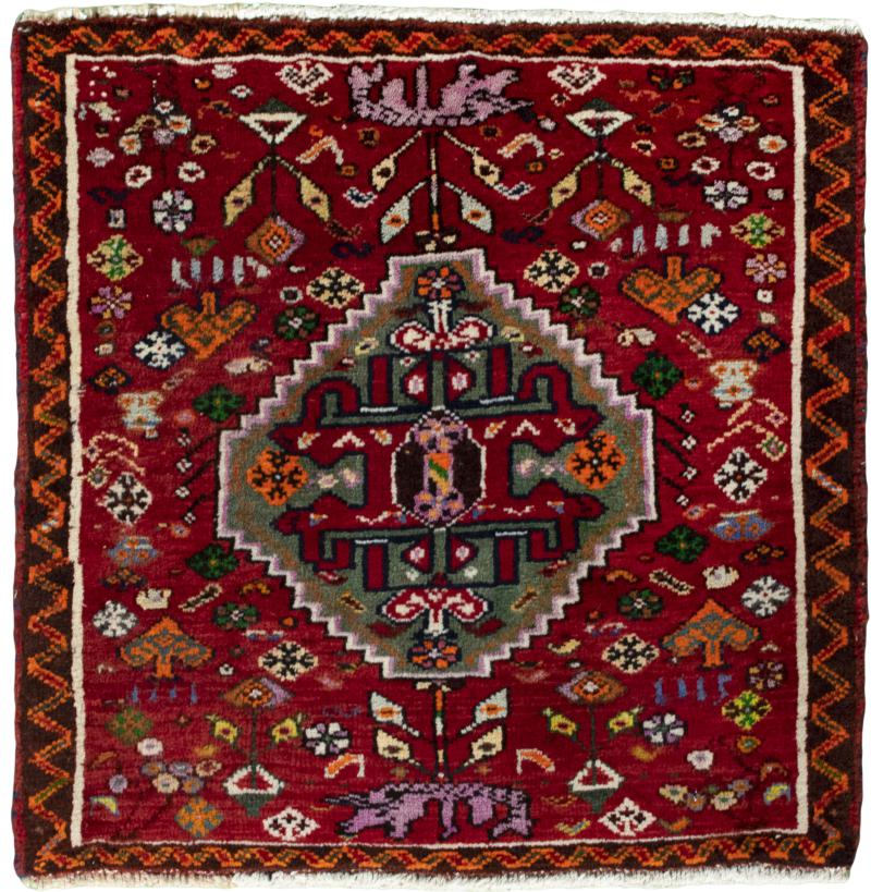 Persian Rug Shiraz 63x60 63x60, Persian Rug Knotted by hand