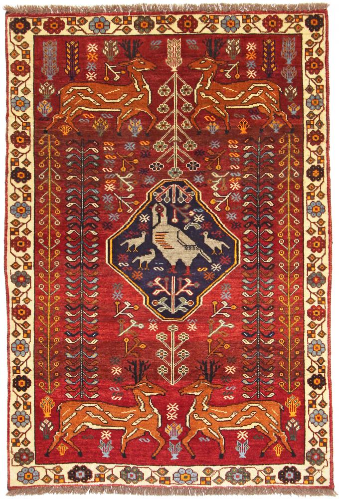 Tapete persa Ghashghai 174x119 174x119, Tapete persa Atado à mão