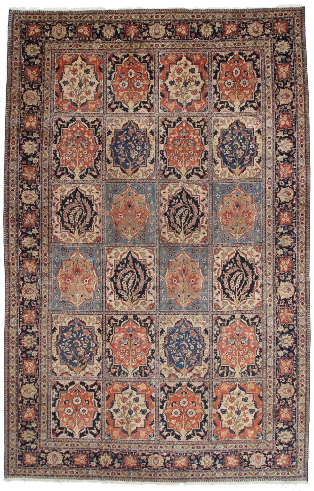 Alfombra persa Tabriz Antiguo 551x351 551x351, Alfombra persa Anudado a mano