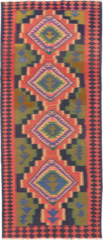 Tapete persa Kilim Fars Azerbaijan Antigo 310x135 310x135, Tapete persa Tecido à mão