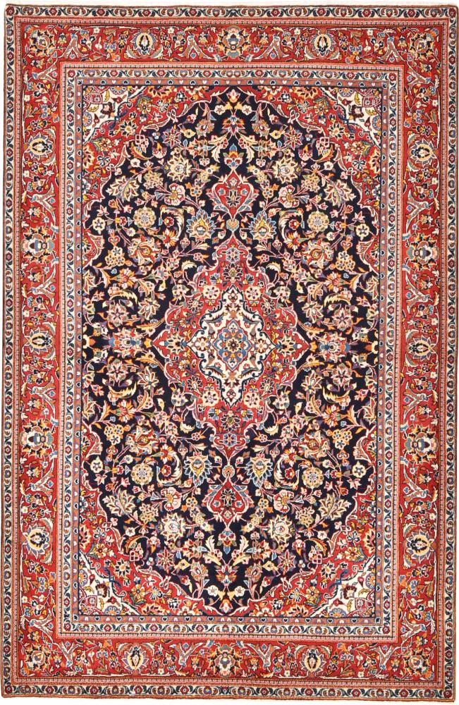 Persian Rug Keshan 7'1"x4'8" 7'1"x4'8", Persian Rug Knotted by hand