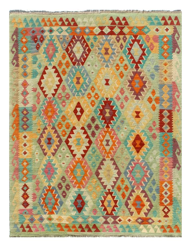 Afghan rug Kilim Afghan 7'6"x6'3" 7'6"x6'3", Persian Rug Woven by hand