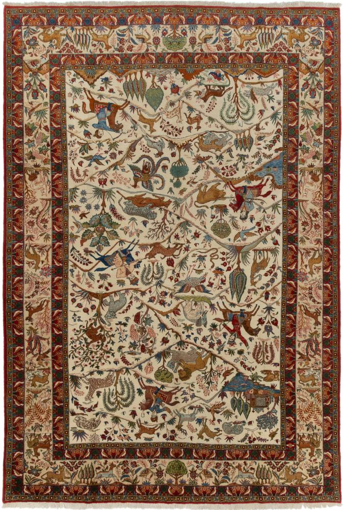 Alfombra persa Keshan 411x276 411x276, Alfombra persa Anudado a mano