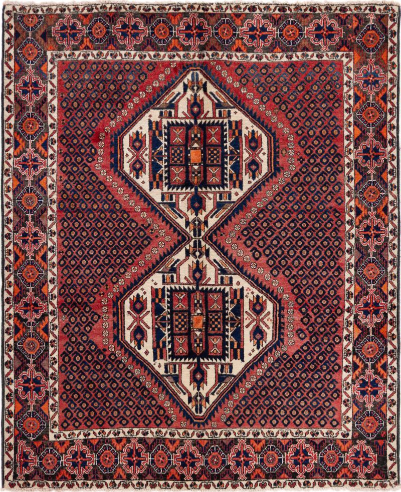 Περσικό χαλί Shiraz 185x151 185x151, Περσικό χαλί Οι κόμποι έγιναν με το χέρι