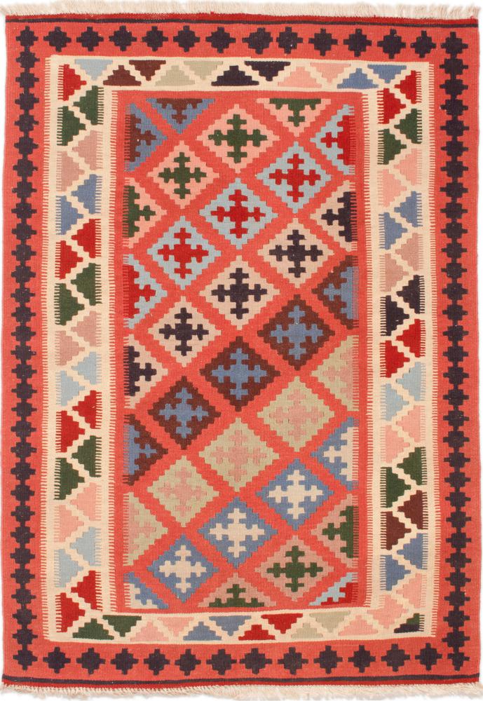 Tapete persa Kilim Fars 4'9"x3'3" 4'9"x3'3", Tapete persa Tecido à mão